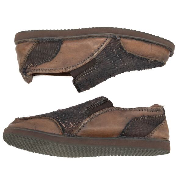 Bed Stu Leather Canvas Trout Slip-On Loafers Size 9.5 - Picture 6 of 11